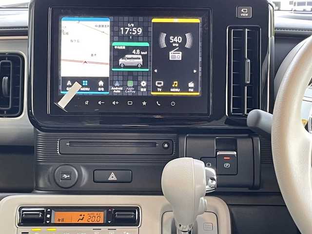 スズキ ワゴンＲ スマイル HYBRID X 大分県 2025(令7)年 0.1万km未満 ベージュⅡ 登録済み未使用車/全方位カメラ/純正ディスプレイオーディオ/フルセグTV/Bluetooth/純正LEDヘッドライト/オートライト/衝突被害軽減ブレーキ/レーンキープアシスト/横滑り防止装置/クルーズコントロール/スマートキー