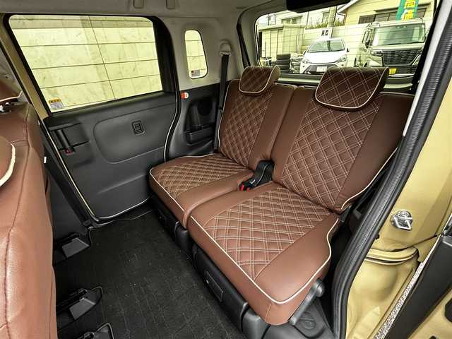 ダイハツ ムーヴ キャンバス セオリー G 大分県 2023(令5)年 0.6万km サンドベージュメタリック 純正SDナビ（NMZL-W73D）/Bluetooth/TV/CD/DVD/パワースライドドア（両側）/シートヒーター（D＋N席）/コーナーセンサー（前後）/オートブレーキホールド/アイドリングストップ/保温機能付きカップホルダー/電動格納ミラー/バックカメラ/USB・HDMI入力端子/ステアリングスイッチ/ベンチシート/スペアキー/純正フロアマット/革巻ステアリング/革巻シフトノブ/ドライブレコーダー/LED/ETC