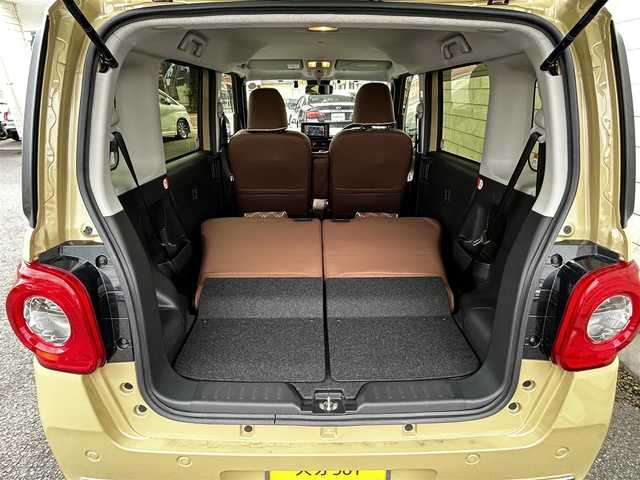 ダイハツ ムーヴ キャンバス セオリー G 大分県 2023(令5)年 0.6万km サンドベージュメタリック 純正SDナビ（NMZL-W73D）/Bluetooth/TV/CD/DVD/パワースライドドア（両側）/シートヒーター（D＋N席）/コーナーセンサー（前後）/オートブレーキホールド/アイドリングストップ/保温機能付きカップホルダー/電動格納ミラー/バックカメラ/USB・HDMI入力端子/ステアリングスイッチ/ベンチシート/スペアキー/純正フロアマット/革巻ステアリング/革巻シフトノブ/ドライブレコーダー/LED/ETC