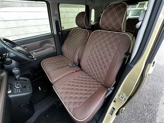 ダイハツ ムーヴ キャンバス セオリー G 大分県 2023(令5)年 0.6万km サンドベージュメタリック 純正SDナビ（NMZL-W73D）/Bluetooth/TV/CD/DVD/パワースライドドア（両側）/シートヒーター（D＋N席）/コーナーセンサー（前後）/オートブレーキホールド/アイドリングストップ/保温機能付きカップホルダー/電動格納ミラー/バックカメラ/USB・HDMI入力端子/ステアリングスイッチ/ベンチシート/スペアキー/純正フロアマット/革巻ステアリング/革巻シフトノブ/ドライブレコーダー/LED/ETC