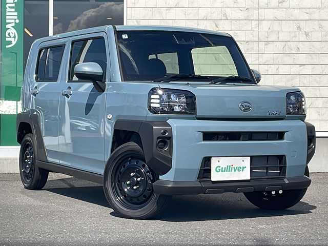 ダイハツ タフト X 岩手県 2025(令7)年 0.1千km レイクブルーメタリック 社外メモリナビ/AM/FM/CD/DVD/Bluetooth/フルセグTV/バックカメラ/衝突被害軽減ブレーキ/横滑り防止装置/アイドリングストップ/オートライト/オートハイビーム/LEDヘッドライト/スマートキー/プッシュスタート/電動ドアミラー/保証書/取扱説明書