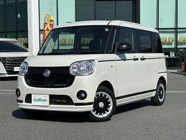 ダイハツ ムーヴ キャンバス X ブラックアクセント リミテッド SAⅢ 奈良県 2019(令1)年 3.5万km パールホワイトⅢ 純正8インチナビ [NSZN-X70D]/アラウンドビューカメラ /フルセグTV /両側パワースライドドア /LEDヘッドライト /衝突被害軽減システム /オートマチックハイビーム /オートライト /電動格納ミラー /純正フロアマット