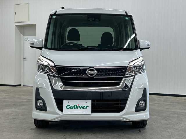 日産 デイズ ルークス ハイウェイスター Gターボ 長崎県 2017(平29)年 6.3万km ホワイトパール 純正ナビ（MM316D-W）/・フルセグTV/・CD/DVD/SD/USB/・Bluetooth/エマージェンシーブレーキ/アラウンドビューモニター/オートハイビーム/クルーズコントロール/両側パワースライドドア/純正１５インチアルミ/LEDオートヘッドライト/リアサーキュレーター/リアサンシェード/シートバックテーブル/ETC/スマートキー/純正フロアマット/電格ウィンカーミラー/バイザー/フォグ