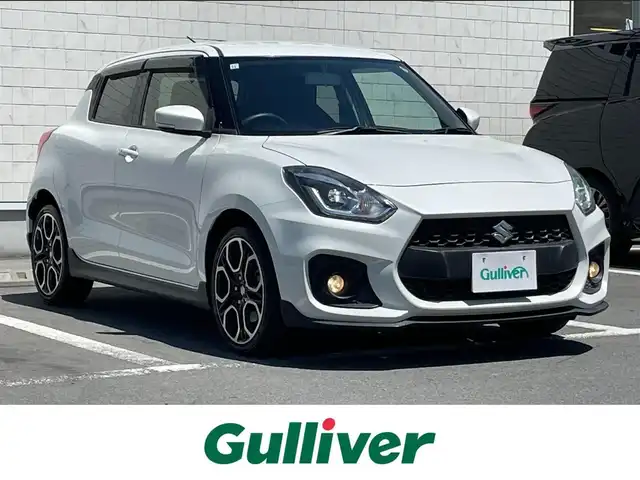 スズキ スイフト スポーツ 静岡県 2019(令1)年 3.9万km ピュアホワイトP 禁煙/純正ディスプレイオーディオ/（AM/FM/BT)/クルーズコントロール/パドルシフト /シートヒーター /純正17インチアルミホール/社外AWスタッドレス車載/純正フロアマット/スマートキー/LEDヘッドライト