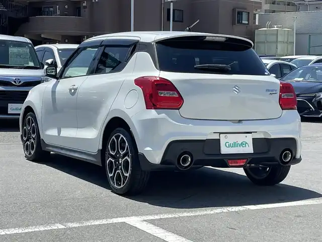 スズキ スイフト スポーツ 静岡県 2019(令1)年 3.9万km ピュアホワイトP 禁煙/純正ディスプレイオーディオ/（AM/FM/BT)/クルーズコントロール/パドルシフト /シートヒーター /純正17インチアルミホール/社外AWスタッドレス車載/純正フロアマット/スマートキー/LEDヘッドライト
