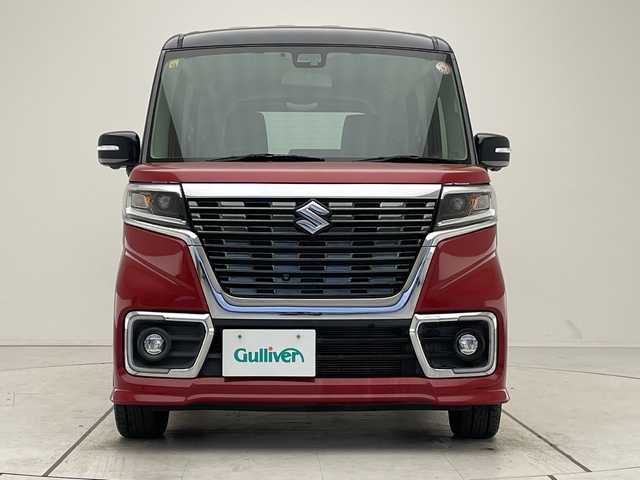 スズキ スペーシア カスタム HYBRID XS ターボ 愛知県 2018(平30)年 4.4万km フェニックスレッドパール/ブルーイッシュブラックパール 純正9型ナビ/全方位カメラ/両側パワースライドドア/クルーズコントロール/シートヒーター/バックカメラ/コーナーセンサー/純正アルミホイール/LEDヘッドライト/パドルシフト/オートマチックハイビーム/ETC/衝突軽減システム/フルセグ/CD DVD/Bluetooth/ステアリングスイッチ/スマートキー/プッシュスタート