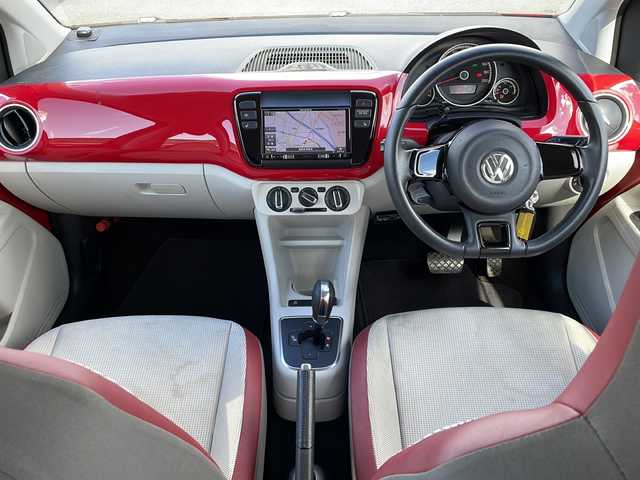 フォルクスワーゲン アップ！ ムーブアップ！ 徳島県 2014(平26)年 6.6万km 赤 社外7型ナビ　AVIC-RZ502/（DISC/USB/SD/BT/ラジオ/iPod/AUX/フルセグ）/バックカメラ/ETC/クルーズコントロール/社外フロアマット/前席シートヒーター/純正15インチアルミホイール/ハロゲンヘッドライト/スペアキー/フォグライト/リモコンキー