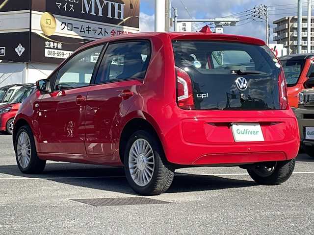 フォルクスワーゲン アップ！ ムーブアップ！ 徳島県 2014(平26)年 6.6万km 赤 社外7型ナビ　AVIC-RZ502/（DISC/USB/SD/BT/ラジオ/iPod/AUX/フルセグ）/バックカメラ/ETC/クルーズコントロール/社外フロアマット/前席シートヒーター/純正15インチアルミホイール/ハロゲンヘッドライト/スペアキー/フォグライト/リモコンキー