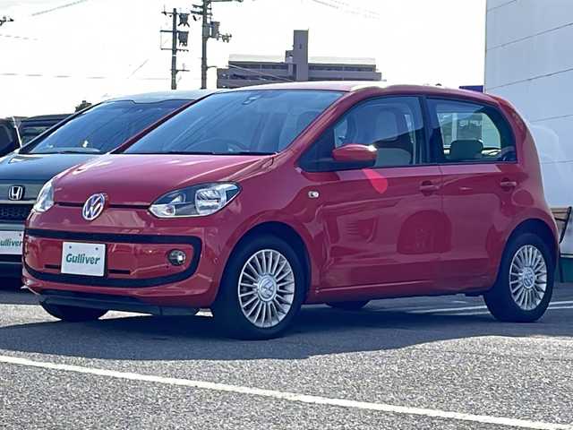フォルクスワーゲン アップ！ ムーブアップ！ 徳島県 2014(平26)年 6.6万km 赤 社外7型ナビ　AVIC-RZ502/（DISC/USB/SD/BT/ラジオ/iPod/AUX/フルセグ）/バックカメラ/ETC/クルーズコントロール/社外フロアマット/前席シートヒーター/純正15インチアルミホイール/ハロゲンヘッドライト/スペアキー/フォグライト/リモコンキー