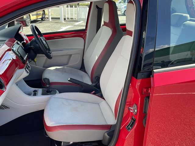 フォルクスワーゲン アップ！ ムーブアップ！ 徳島県 2014(平26)年 6.6万km 赤 社外7型ナビ　AVIC-RZ502/（DISC/USB/SD/BT/ラジオ/iPod/AUX/フルセグ）/バックカメラ/ETC/クルーズコントロール/社外フロアマット/前席シートヒーター/純正15インチアルミホイール/ハロゲンヘッドライト/スペアキー/フォグライト/リモコンキー