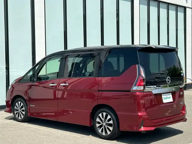 日産 セレナ ハイウェイスター Vセレクション 大阪府 2017(平29)年 5.7万km マルーンレッド 2トーン 純正ナビ/全方位カメラ/フリップダウンモニター/プロパイロット/両側パワースライドドア/インテリジェントルームミラー/前方ドラレコ/ビルトインETC/ブレーキホールド/電動パーキングブレーキ/アイドリングストップ/純正フロアマット/純正AW/オートライト