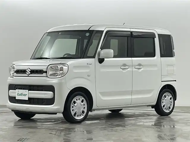 スズキ スペーシア HYBRID G 福島県 2020(令2)年 4.2万km ピュアホワイトP 純正オーディオ/型式：U330BTH/【AM/FM/CD/USB/Bluetooth】/・ETC/・100vコンセント/衝突軽減ブレーキ/車線逸脱警報装置/オートマチックハイビーム/ターボ/両側スライドドア/オートライト/・ハロゲンヘッドライト/盗難防止装置/アイドリングストップ/横滑り防止装置/ABS/純正フロアマット/プッシュスタート/・スマートキー/・スペアキー