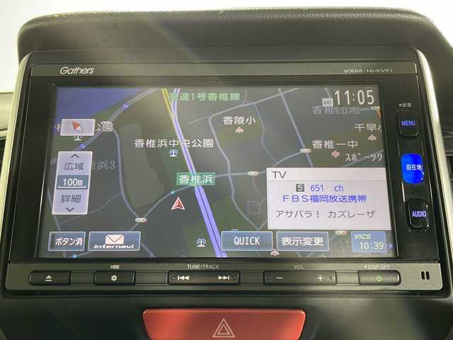 ホンダ Ｎ ＢＯＸ カスタム SSブラックSパッケージ 福岡県 2016(平28)年 4.5万km ブリティッシュグリーンP ・純正ナビ/・CD/DVD/・Bluetooth/・フルセグTV/・ラジオ/・IPoｄ/・Bカメラ/・ビルトインETC/・社外フロアマット/・スマートキー/・シートヒーター/・片側パワースライド/・オートライト/・ドアバイザー