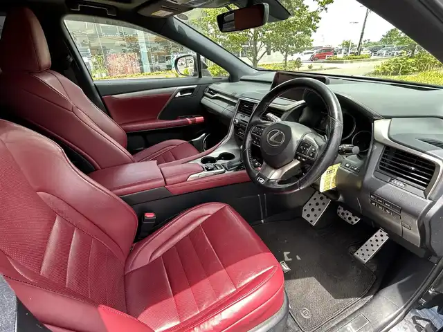 レクサス ＲＸ 450h Fスポーツ 福島県 2016(平28)年 8.6万km グラファイトブラックガラスフレーク ワンオーナー/4WD/純正ナビ（AM/FM/AUX/DISC/SD）/フルセグTV/Bluetooth/バックカメラ/アラウンドビューモニター/純正フロアマット/純正ドライブレコーダー/クルーズコントロール/シートヒーター/エアシート/ステアリングヒーター/レーンアシスト/横滑り防止機能/ヘッドアップディスプレイ/シガーソケット/パワーバックドア/オートビーム/オートハイビーム