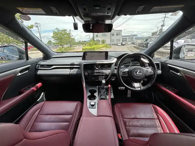 レクサス ＲＸ 450h Fスポーツ 福島県 2016(平28)年 8.6万km グラファイトブラックガラスフレーク ワンオーナー/4WD/純正ナビ（AM/FM/AUX/DISC/SD）/フルセグTV/Bluetooth/バックカメラ/アラウンドビューモニター/純正フロアマット/純正ドライブレコーダー/クルーズコントロール/シートヒーター/エアシート/ステアリングヒーター/レーンアシスト/横滑り防止機能/ヘッドアップディスプレイ/シガーソケット/パワーバックドア/オートビーム/オートハイビーム