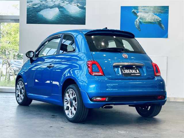 フィアット ５００ スポーツ 大阪府 2022(令4)年 1.6万km 青 150台限定車/ガラスルーフ/ハーフレザー/純正ディスプレイオーディオ/applecarplay/クリアランスソナー/純正16インチAW/HIDヘッドライト/ETC/ドラレコ/USB/Bluetooth/革巻スポーツステアリング/クルコン