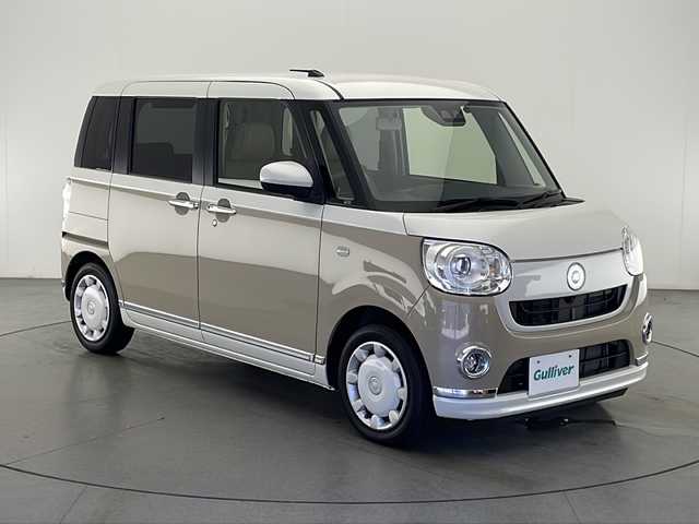 ダイハツ ムーヴ キャンバス G メイクアップ リミテッド　SAⅢ 宮崎県 2022(令4)年 2.2万km パールホワイトⅢ/ナチュラルベージュマイカメタリック 2トーン スマートアシスト3/〇衝突警報機能/〇衝突回避支援ブレーキ機能/〇車線逸脱警報機能/〇誤発信抑制制御機能/〇オートマチックハイビーム/〇先行車発進告知/社外7インチSDナビ/CD/DVD/Bluetooth/パノラマモニター/両側パワースライドドア/シートヒーター/LEDヘッドライト/アイドリングストップ/ETC/保証書/取扱説明書/ナビ取扱説明書