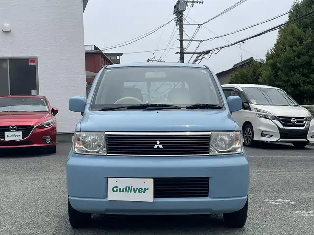 三菱 ｅＫワゴン ブルースタイルエディション 熊本県 2003(平15)年 12.5万km ミディアムブルー 純正カーオーディオ/【CD/MD/FM/AM】/純正フロアマット/革調シートカバー/リモコンキー/ベンチシート/パワーウィンドウ/パワーステアリング/ダブルエアバッグ/ABS/AC/取扱説明書/保証書