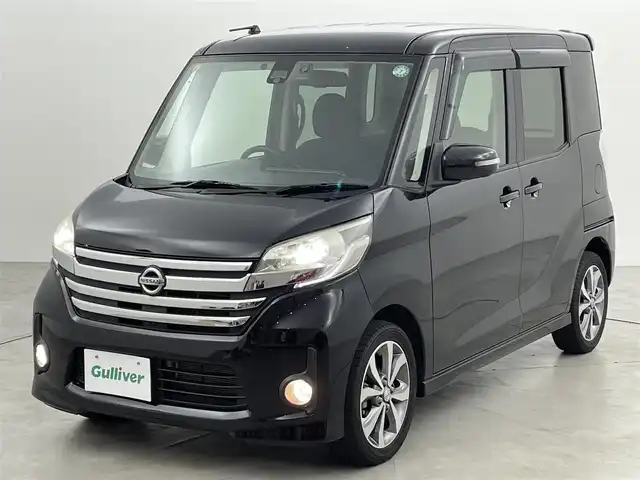 日産 デイズ ルークス ハイウェイスターX Gパッケージ 福岡県 2016(平28)年 4.2万km ブラック 純正ナビ（ＢＴ，フルセグＴＶ）　/全方位カメラ　/ＥＴＣ　/前方ドライブレコーダー　/エマージェンシーブレーキ　/横滑り防止装置　/アイドリングストップ　/両側電動スライドドア　/純正１５インチＡＷ　/プッシュスタート