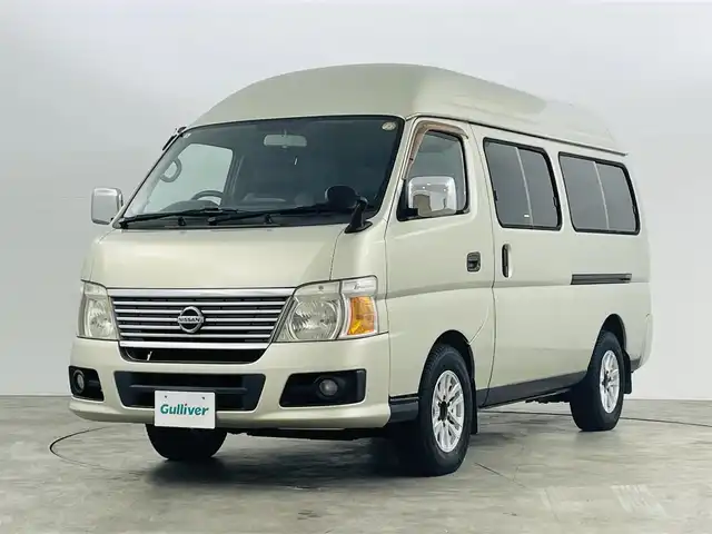 日産 キャラバン コーチ GX 福島県 2008(平20)年 7.5万km ウォームシルバー 純正オーディオ/・型番：PY40D/・CD/AM/FM/片側スライドドア/リモコンキー/電動格納ミラー/ハロゲンヘッドライト/・フォグランプ/・ヘッドライトレベライザー/純正ドアバイザー/純正フロアマット/冬タイヤ積込み