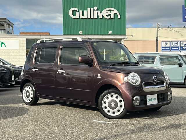 ダイハツ ミラ ココア プラスX 石川県 2014(平26)年 5.9万km プラムブラウンクリスタルマイカ ナビ/フルセグテレビ/DVD再生/ドアバイザー/スマートキー/純正フロアマット/純正14インチアルミホイール/ルーフレール/LEDヘッドライト