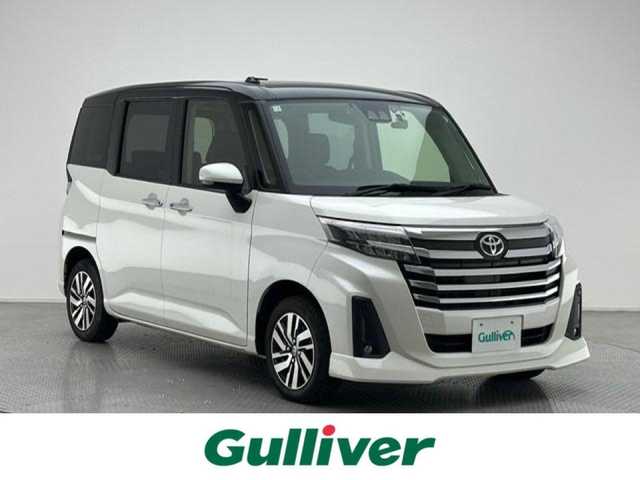 トヨタ ルーミー カスタムG 兵庫県 2023(令5)年 4.8万km ブラックマイカメタリック/パールホワイト2トーン 社外メモリナビ(CD/Bt/ワンセグ)/・MDV-D309BT/バックカメラ/両側パワースライドドア/ACC/PCS/コーナーセンサー/電子パーキング/オートホールド/LEDヘッドライト/LEDフォグ/オートハイビーム/ドライブレコーダー/ETC/アイドリングストップ/オプションスペアタイヤ/純正14AW/純正マット