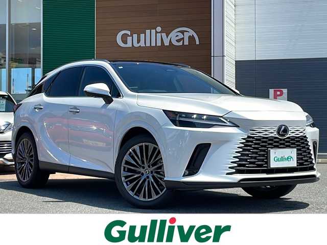 レクサス ＲＸ 350 バージョンL 佐賀県 2024(令6)年 0.2万km ソニッククォーツ 純正ナビ/Bluetooth/USB/フルセグテレビ/衝突軽減システム/全周囲モニター/アイドリングストップ/パーキングアシスト/クルーズコントロール/ブレーキホールド/サンルーフ/前席パワーシート/全席シートヒーター/全席エアシート/シートメモリ/パドルシフト/ステアリングスイッチ/電格ミラー/クリアランスソナー/安心降車アシスト/記録簿R７/取扱説明書