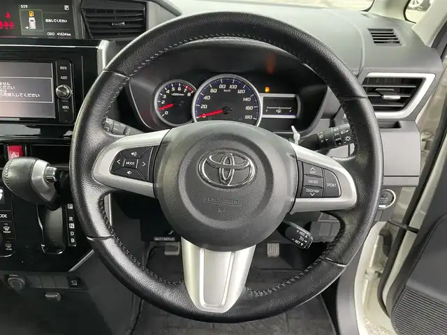トヨタ ルーミー カスタムG－T 千葉県 2016(平28)年 4.2万km パールホワイトⅢ スマートアシストII/・衝突軽減ブレーキ/・車線逸脱警報/純正SDナビ【NSZT-W66T】/・CD/DVD/MSV/Bluetooth/フルセグTV/パノラミックビューカメラ/両後パワースライドドア/クルーズコントロール/スマートキー/コーナーセンサー/社外ドライブレコーダー/ビルトインETC/アイドリングストップ/ヘッドライトレベライザー/純正15インチアルミホイール/純正LEDヘッドライト/フォグランプ/サイド＆カーテンエアバッグ/新車時保証書＆取扱説明書