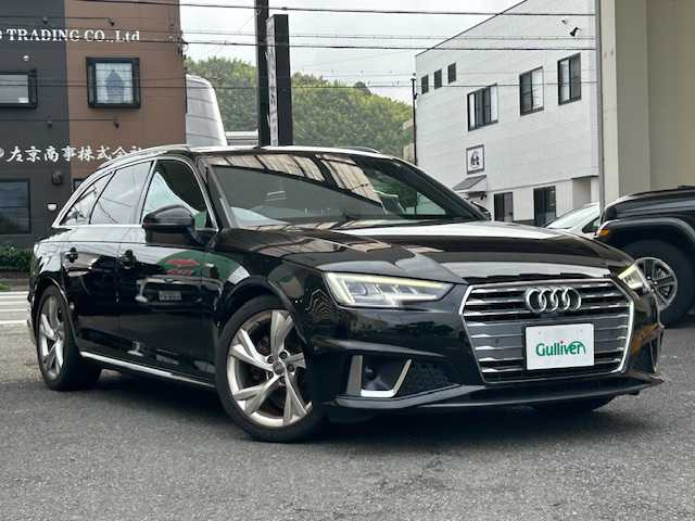 アウディ Ａ４ 35TFSIスポーツ 静岡県 2019(令1)年 3.8万km 黒 Sラインパッケージ/純正ナビ/フルセグTV/DVD/CD/SD/MSV/BT/全方位カメラ/ハーフレザーシート/前席パワーシート/前席シートヒーター /パワーバックドア/バーチャルコックピット/衝突軽減ブレーキ/レーンキープアシスト/ブラインドスポットモニター/クリアランスソナー/レーダークルーズコントロール/ビルトインETC2.0/LEDヘッドライト/純正18インチAW/スマートキー×2/保証書/取扱説明書/R4/R6点検記録簿有
