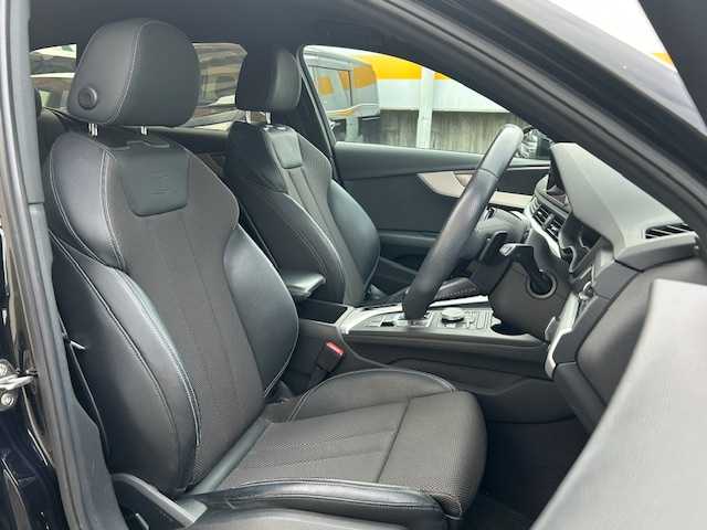 アウディ Ａ４ 35TFSIスポーツ 静岡県 2019(令1)年 3.8万km 黒 Sラインパッケージ/純正ナビ/フルセグTV/DVD/CD/SD/MSV/BT/全方位カメラ/ハーフレザーシート/前席パワーシート/前席シートヒーター /パワーバックドア/バーチャルコックピット/衝突軽減ブレーキ/レーンキープアシスト/ブラインドスポットモニター/クリアランスソナー/レーダークルーズコントロール/ビルトインETC2.0/LEDヘッドライト/純正18インチAW/スマートキー×2/保証書/取扱説明書/R4/R6点検記録簿有