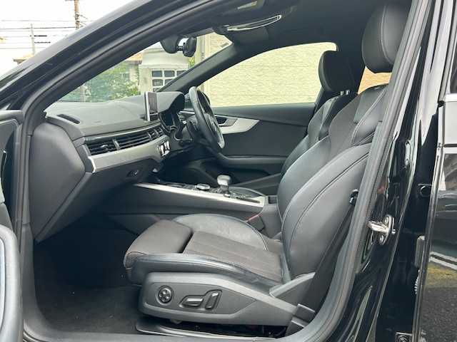 アウディ Ａ４ 35TFSIスポーツ 静岡県 2019(令1)年 3.8万km 黒 Sラインパッケージ/純正ナビ/フルセグTV/DVD/CD/SD/MSV/BT/全方位カメラ/ハーフレザーシート/前席パワーシート/前席シートヒーター /パワーバックドア/バーチャルコックピット/衝突軽減ブレーキ/レーンキープアシスト/ブラインドスポットモニター/クリアランスソナー/レーダークルーズコントロール/ビルトインETC2.0/LEDヘッドライト/純正18インチAW/スマートキー×2/保証書/取扱説明書/R4/R6点検記録簿有