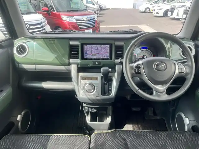 マツダ フレア クロスオーバー XT 島根県 2019(令1)年 7.8万km クールカーキパールメタリック 社外ＨＤＤナビ　/ワンセグTV　/ＤＶＤ再生　/クルーズコントロール　/前席シートヒーター　/パドルシフト/横滑り防止装置　/衝突被害軽減ブレーキ　/レーンキープアシスト　/盗難防止装置　/アイドリングストップ/プッシュスタート　/スマートキー/純正フロアマット/USB入力端子