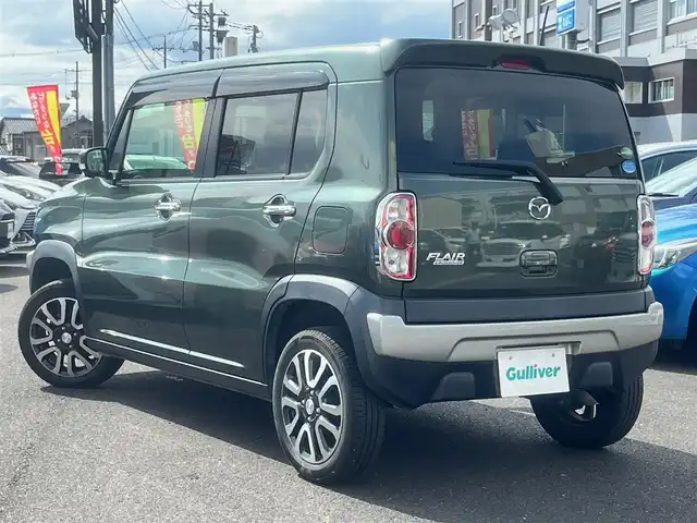 マツダ フレア クロスオーバー XT 島根県 2019(令1)年 7.8万km クールカーキパールメタリック 社外ＨＤＤナビ　/ワンセグTV　/ＤＶＤ再生　/クルーズコントロール　/前席シートヒーター　/パドルシフト/横滑り防止装置　/衝突被害軽減ブレーキ　/レーンキープアシスト　/盗難防止装置　/アイドリングストップ/プッシュスタート　/スマートキー/純正フロアマット/USB入力端子