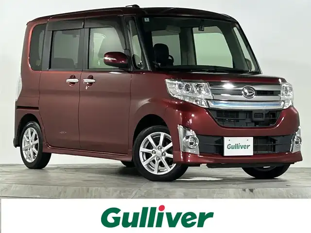 ダイハツ タント カスタム X SA 広島県 2014(平26)年 6万km ファイアークォーツレッドM 禁煙/純正ナビ/CD/DVD/DTV/Bluetooth/バックカメラ/両側パワースライドドア/LEDオートライト/ETC/スマートキー/プッシュスタート/純正フロアマット/純正ドアバイザー/前後ドライブレコーダー/ステアリングスイッチ/アイドリングストップ