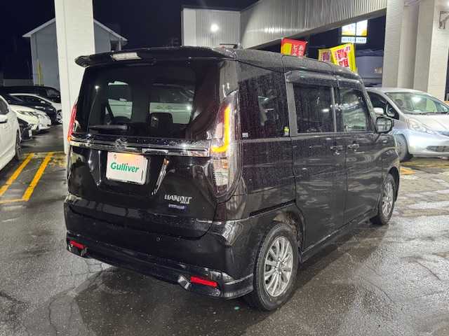 スズキ ソリオ バンディット HV MV 道東・釧路十勝 2022(令4)年 3.9万km スーパーブラックパール 4WD/ワンオーナー/純正メモリーナビ/  （DVD/CD/フルセグTV/Bluetooth）/全方位カメラ/衝突軽減ブレーキ/レーンキープアシスト/レーダークルーズコントロール/シートヒーター/コーナーセンサー/片側パワースライドドア/アイドリングストップ/横滑り防止装置/革巻きステアリング/ステアリングリモコン/ミラーヒーター/電動格納ミラー/ウィンカーミラー/ドライブレコーダー/ビルトインETC/純正ドアバイザー/純正フロアマット/スマートキー/エンジンプッシュスタート/スペアキー/取扱説明書/保証書/社外15インチアルミホイール/夏タイヤ積み込み/　　（165/65R15、4mm、純正AW）