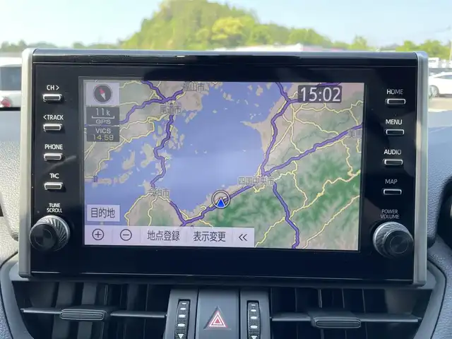 トヨタ ＲＡＶ４ アドベンチャー 愛媛県 2021(令3)年 3.3万km アティチュードブラックマイカ 純正ディスプレイオーディオ/BT/フルセグTV　/全周囲カメラ　/前後ドラレコ　/レーダークルーズコントロール　/電動リアゲート　/サンルーフ　/デジタルインナーミラー　/BSM　/Ｄ席パワーシート/D/N席シートエアコン　/D/N席シートヒーター/ETC/電動パーキングブレーキ/ステアリングヒーター/ダウンヒルアシストコントロール/電格ミラー/ルーフレール/ラゲッジマット/現状サマー(純正AＷ)(235/55/R19)