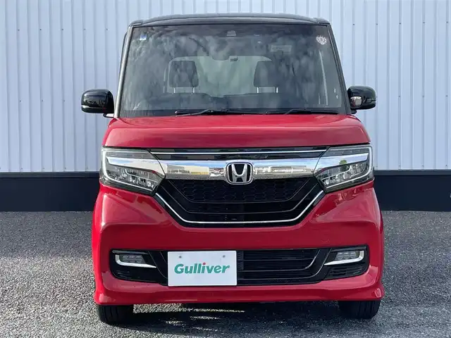 ホンダ Ｎ ＢＯＸ カスタム G L ターボ ホンダセンシング 千葉県 2019(令1)年 2.3万km ミラノレッド 社外8インチSDナビ/(FM/AM/TV/Bluetooth)/バックカメラ/衝突被害軽減システム/車線逸脱警報/クルーズコントロール/ハーフレザーシート/両側パワースライドドア/横滑り防止装置/ETC/ドライブレコーダー/アイドリングストップ/LEDヘッドライト/フォグランプ/オートライト/ウィンカーミラー/電動格納ミラー/純正15インチAW/シートヒーター/シートリフター/禁煙車/プッシュスタート/スマートキー/フロアマット/ドアバイザー/スペアキー