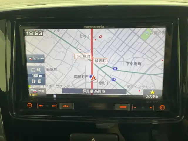 スズキ スペーシア カスタム GS 群馬県 2016(平28)年 7万km ムーンライトバイオレットPM ナビ　片側電動スライドドア　シートヒーター　前後ドライブレコーダー　ステアリングスイッチ　ＨＩＤヘッドライト　オートライト　フォグランプ　スマートキー　アイトドリングストップ　純正アルミホイール　禁煙