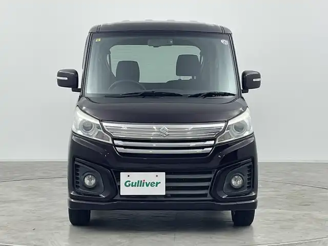 スズキ スペーシア カスタム GS 群馬県 2016(平28)年 7万km ムーンライトバイオレットPM ナビ　片側電動スライドドア　シートヒーター　前後ドライブレコーダー　ステアリングスイッチ　ＨＩＤヘッドライト　オートライト　フォグランプ　スマートキー　アイトドリングストップ　純正アルミホイール　禁煙