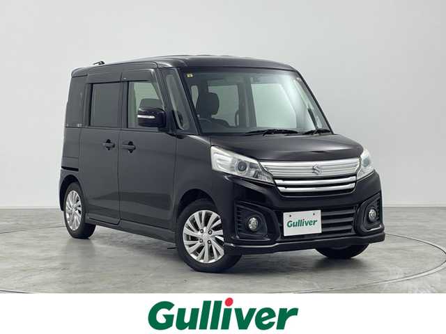 スズキ スペーシア カスタム GS 群馬県 2016(平28)年 7万km ムーンライトバイオレットPM ナビ　片側電動スライドドア　シートヒーター　前後ドライブレコーダー　ステアリングスイッチ　ＨＩＤヘッドライト　オートライト　フォグランプ　スマートキー　アイトドリングストップ　純正アルミホイール　禁煙