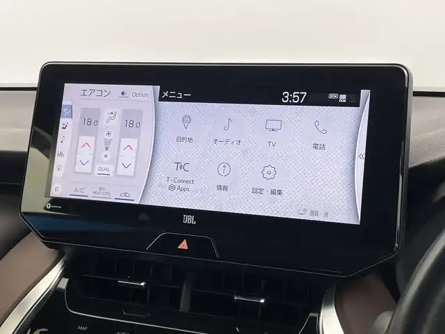 トヨタ ハリアー ハイブリッド Z レザーパッケージ 新潟県 2021(令3)年 4.9万km プレシャスブラックパール メーカーOPナビ　/アラウンドビューモニター　/JBLサウンド　/フルセグ　/本革シート　/レーンキープアシスト　/追従クルーズコントロール　/前後コーナーセンサー　/純正ビルトインETC２．０/LEDオートライト　/オートマチックハイビーム/前席パワーシート/前席シートヒーター/前席エアシート/メモリーシート/デジタルインナーミラー/前後ドライブレコーダー/ステアリングヒーター/ステアリングリモコン/ヘッドアップディスプレイ/レーダーTZ‐R２０３L/AC１００V/４WD/スマートキー/純正フロアマット/純正１９インチアルミホイール