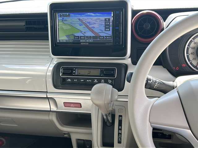 マツダ フレアワゴン ハイブリッド XS 静岡県 2022(令4)年 2.7万km ライトブルーⅡ /プッシュスタート//スマートキー//社外ナビ(KXM-506W)/　フルセグTV/BTオーディオ/DVD//前後ドライブレコーダー//コーナーセンサー//ETC//両側パワースライドドア//シートヒーター//衝突軽減ブレーキ//レーンキープアシスト//オートライト//サイド・カーテンエアバック