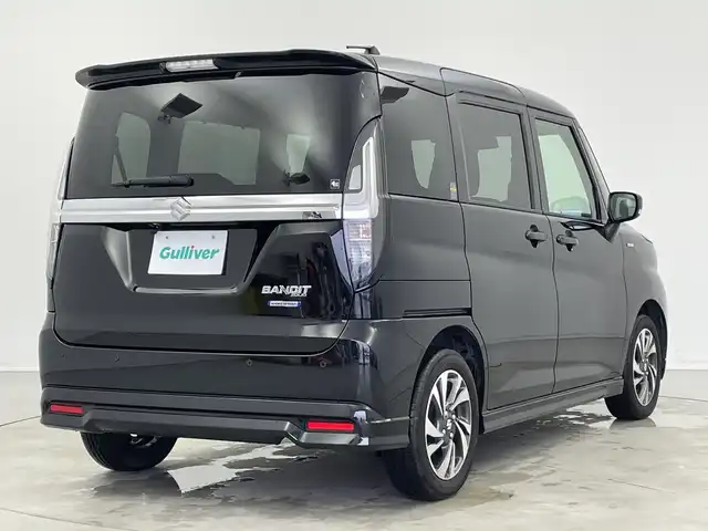 スズキ ソリオ バンディット HV MV 新潟県 2023(令5)年 3.5万km スーパーブラックパール ケンウッドメモリナビ/(MDV-D310)/(CD.ワンセグ.Bluetooth)/バックカメラ/デュアルカメラブレーキサポート/レーダークルーズコントロール/レーンキープアシスト/革巻きステアリング/LEDオートライト/フォグランプ/両側パワースライドドア/ヘッドアップディスプレイ/リアコーナーセンサー/前席シートヒーター/プッシュスタート/スマートキー