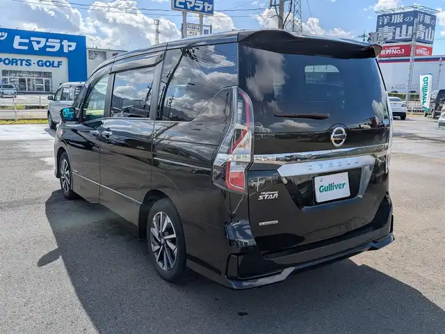 日産 セレナ ハイウェイスター V 福井県 2021(令3)年 1.9万km 黒 社外ナビTV/(TV/Bluetooth/CD/DVD)/社外11.6インチ後席フリップダウンモニター/全方位モニター/プロパイロット/エマージェンシーブレーキ/レーダークルーズコントロール/アイドリングストップ/オートブレーキホールド/両側電動パワースライドドア/3列シート/純正AW/純正フロアマット/ETC2.0/ドライブレコーダー/スマートキー
