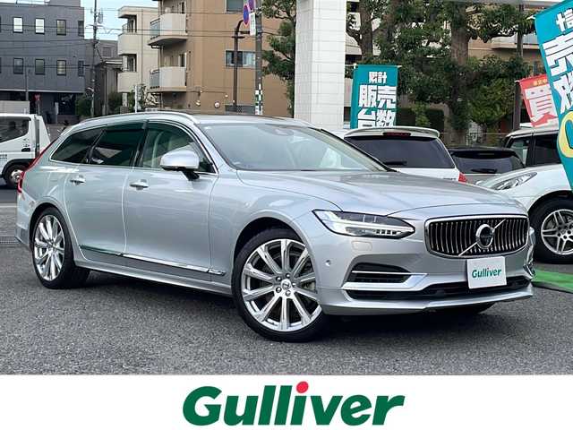 ボルボ Ｖ９０ T8 TE AWD インスクリプション 東京都 2018(平30)年 5.7万km ブライトシルバーM 新車時保証書　取扱説明書　整備記録簿/パノラマＳ／Ｒ/ヘッドアップディスプレイ/Bowers＆Wilkins/純正ナビ/フルセグTV/360度カメラ　ETC/Ｂｌｕｅｔｏｏｔｈ/ミラーリンク/自動駐車システム/レザーシート/シートヒーター/シートクーラー/シテイセーフティ/アダプティブクルーズコントロール/ＬＫＡ ＬＤＷ ＢＳＭ ＣＴＡ/車間警告システム/ＬＥＤヘッドライト/純正20インチアルミ