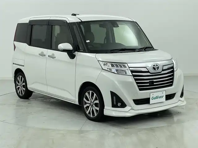 トヨタ ルーミー カスタムG－T 宮城県 2018(平30)年 4.8万km パールホワイトⅢ 純正ナビ/両側パワースライドドア/バックカメラ/衝突回避支援ブレーキ機能/純正15インチアルミホイール/フルセグTV/LEDヘッドライト/ドライブレコーダー/シートヒーター/プッシュスタート/電動格納ミラー/ETC