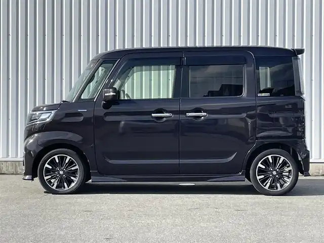 スズキ スペーシア カスタム HYBRID XS 福岡県 2018(平30)年 4.6万km アーバンブラウンパールメタリック デュアルセンサーブレーキサポート/社外ナビ（ＣＮ－ＲＥ０４ＷＤ）/両側パワースライドドア/シートヒーター/フルセグ/ＣＤ／ＤＶＤ再生/スマートキー/プッシュスタート/フォグランプ/アイドリングストップ