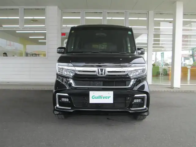 ホンダ Ｎ ＢＯＸ カスタム L ターボ 千葉県 2021(令3)年 2.8万km クリスタルブラックパール ワンオーナー/純正ナビ、フルセグTV/バックカメラ/純正オーディオ【DVD/CD/BT/SD/USB】/Honda SENSING/両側パワースライドドア/LEDヘッドライト&LEDフォグランプ/ヘッドライトレベライザー/レーダークルーズコントロール/パドルシフト付き革巻きステアリング/ナビ連動ステアリングスイッチ/ハーフレザーシート/前席シートヒーター/リアコーナーセンサー/ビルトインETC、スペアキー/取扱説明書/新車時保証書/ナビ取扱説明書/ホンダ整備記録簿(R4/5/6)