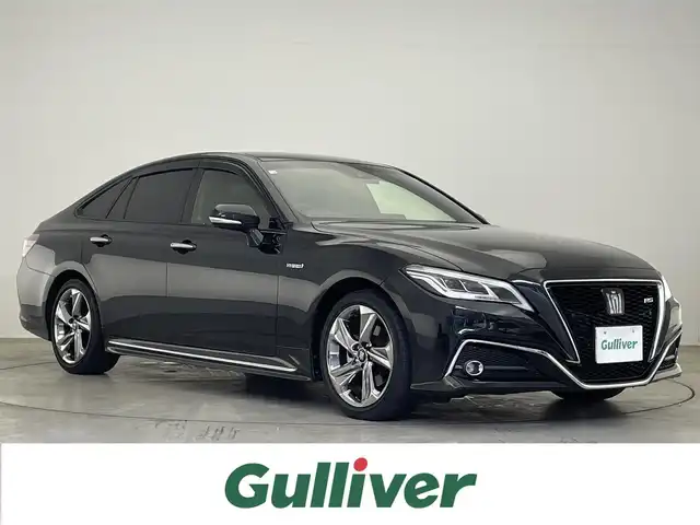 トヨタ クラウン ハイブリッド RS 滋賀県 2018(平30)年 6.3万km プレシャスブラックパール 禁煙車/純正SDナビ/CD/DVD/Bluetooth/フルセグTV/バックカメラ/前後ドラレコ（TZ）/純正１８インチAW/パワーシート（前席）/LEDヘッドライト/LEDフォグライト/ブラインドスポットモニター/レーンデパーチャーアラート/ステアスイッチ/ステアリングヒーター/パドルシフト/ウィンカーミラー/プッシュスタート/スマートキー2本/ISOFX対応