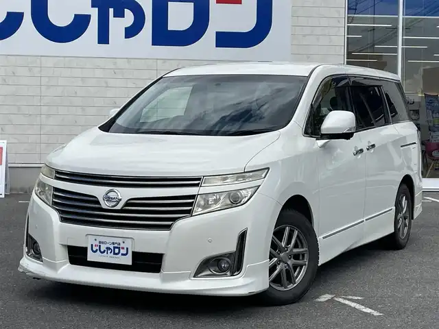 日産 エルグランド 250HWS アーバンクロム 佐賀県 2012(平24)年 10万km ブリリアントホワイトパール （株)IDOMが運営する【じしゃロン佐賀店】の自社ローン専用車両になります。/こちらは現金またはオートローンご利用時の価格です。自社ローンご希望の方は別途その旨お申付け下さい/禁煙車/純正HDDナビ/（DVD/FM/AM）/全方位カメラ/TV/両側電動スライドドア/横滑り防止装置/後部座席モニター/ハロゲンライト/オートライト/ハーフレザー/フロアマット/取扱説明書